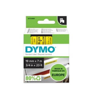 DYMO D1 19MMX7M BLKYLW TAPE EUANZ