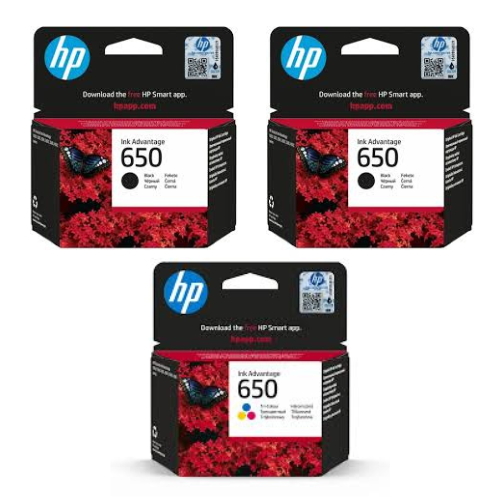 HP 650 Komplet Tusze do drukarki Oryginalne 2XCZ101AE, CZ102AE