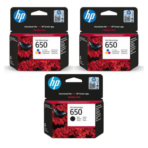 HP 650 Komplet Tusze do drukarki Oryginalne 2XCZ102AE, CZ101AE