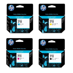 HP 711 Zestaw CMYK Tusze do drukarki CZ130A+CZ131A+CZ132A+CZ133A