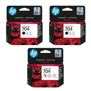 Komplet Tusze do drukarki HP 704 Oryginalne 2xCN692AE+CN693AE