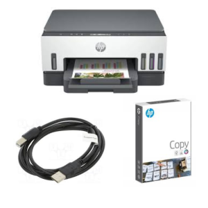 Urządzenie wielofunkcyjne HP Smart Tank 720 AiO + Papier ksero HP COPY + Kabel USB