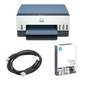 Urządzenie wielofunkcyjne HP Smart Tank 675 AiO + Papier ksero HP COPY + Kabel USB