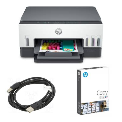 Drukarka wielofunkcyjna HP Smart Tank 670 AiO + Papier ksero HP COPY + Kabel USB 6UU48A