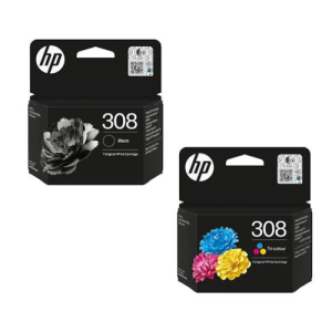 Tusz do drukarki HP 308 Czarny 7FP21UE + Tusz HP 308 Kolor 7FP20UE