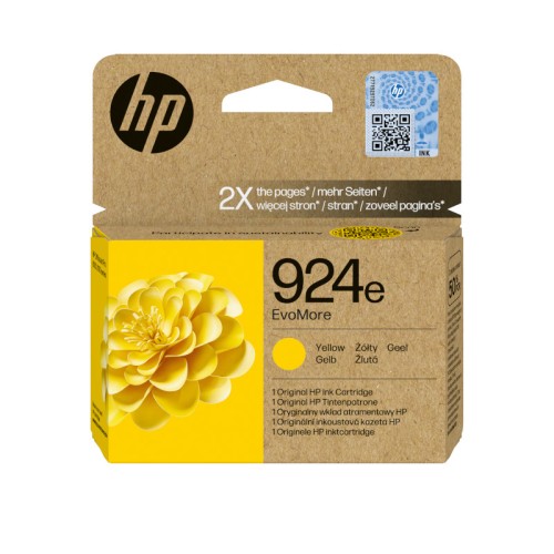 Oryginalny Tusz HP 924e Żółty 4K0U9NE