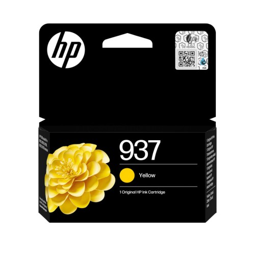 Oryginalny Tusz HP 937 Żółty 4S6W4NE