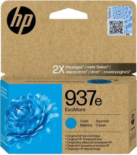 HP 937e EvoMore Cyan Original Ink Crtg